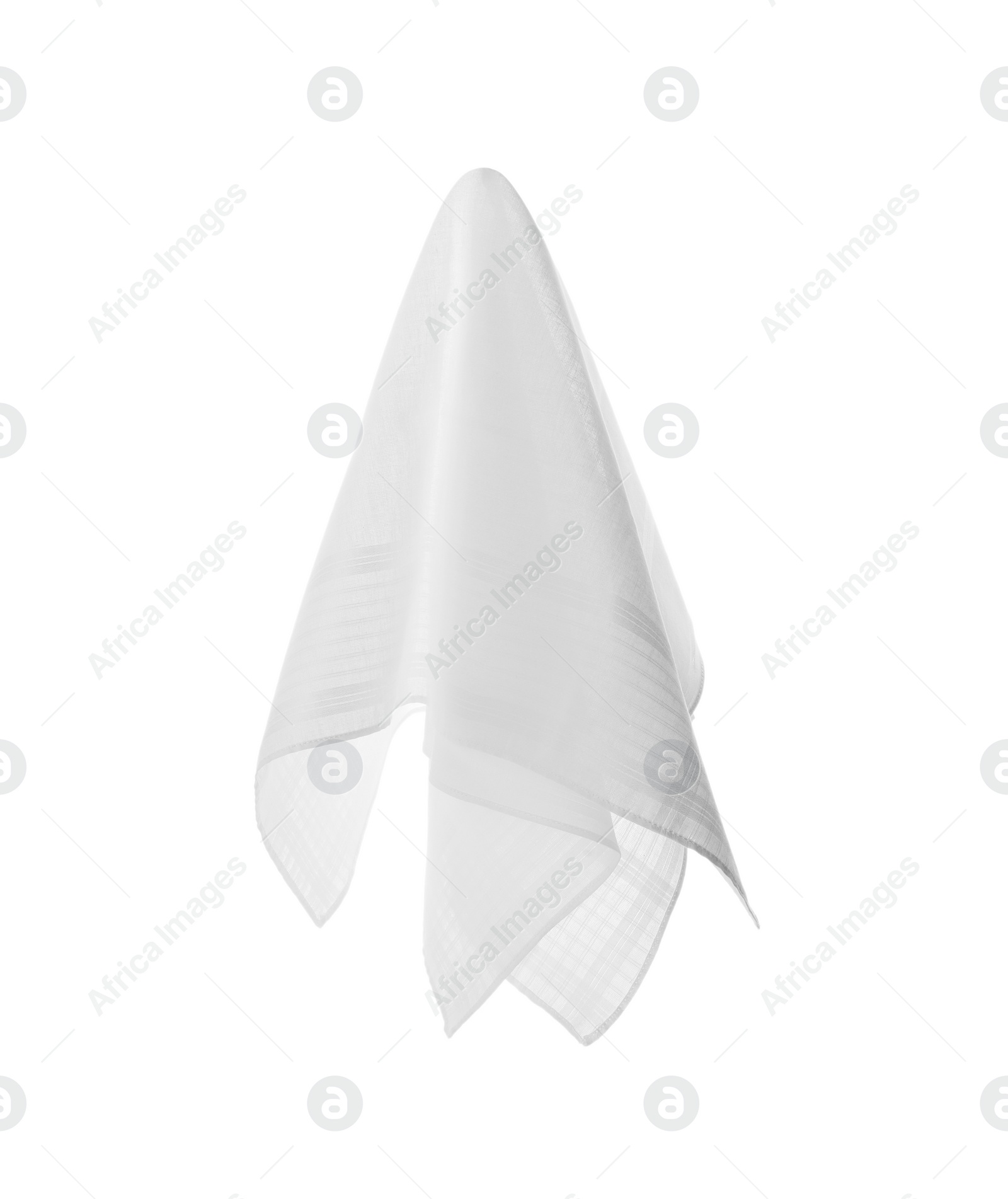 New handkerchief isolated on white. Stylish accessory Photo of New handkerchief isolated on white. Stylish accessory