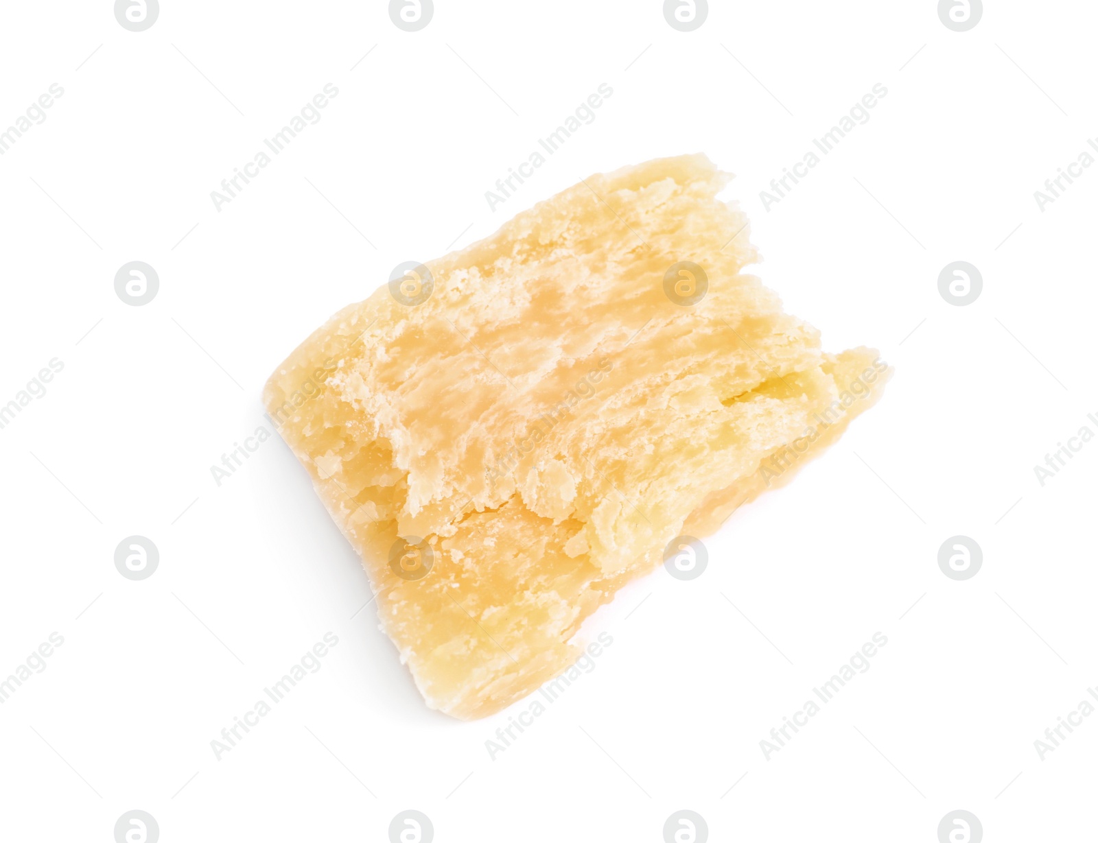 Photo of Piece of delicious parmesan cheese isolated on white
