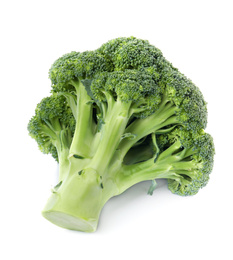 Photo of Fresh broccoli isolated on white. Edible green plant