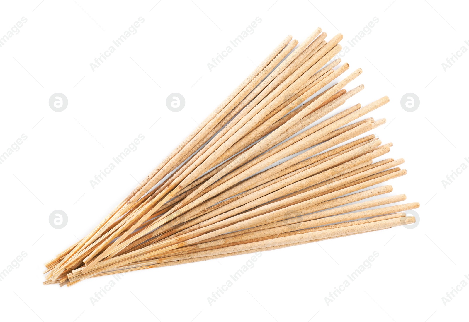 Many aromatic incense sticks on white background Photo of Many aromatic incense sticks on white background