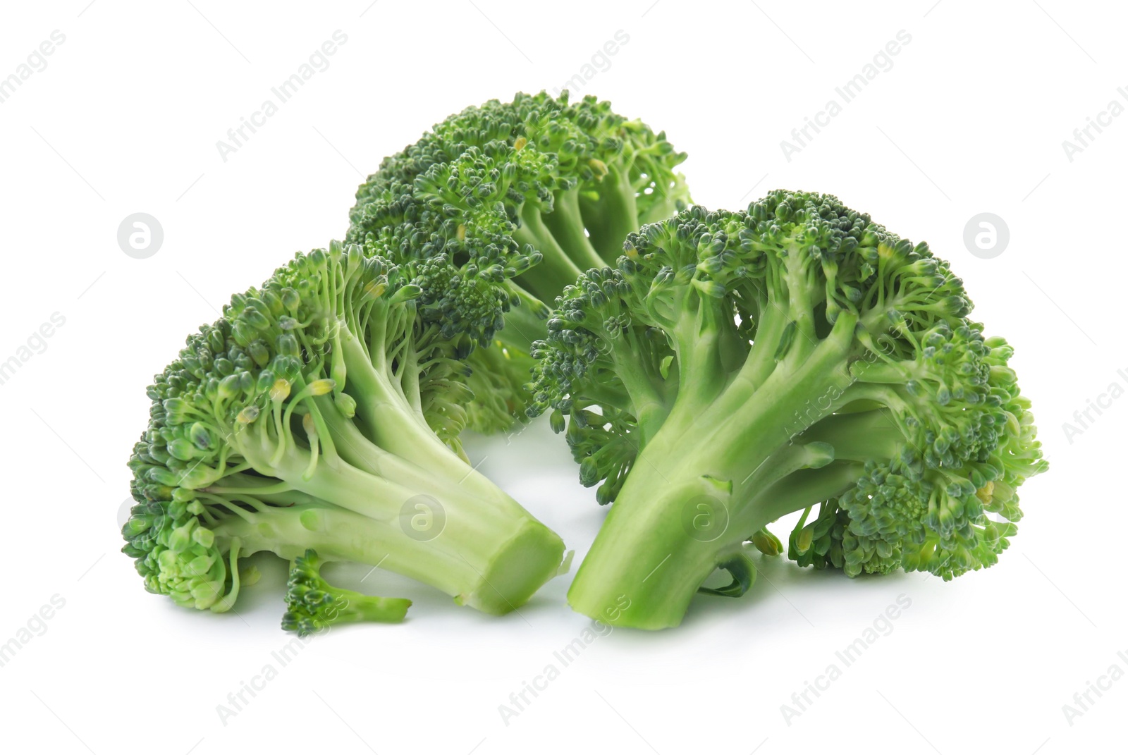 Photo of Fresh broccoli isolated on white. Edible green plant